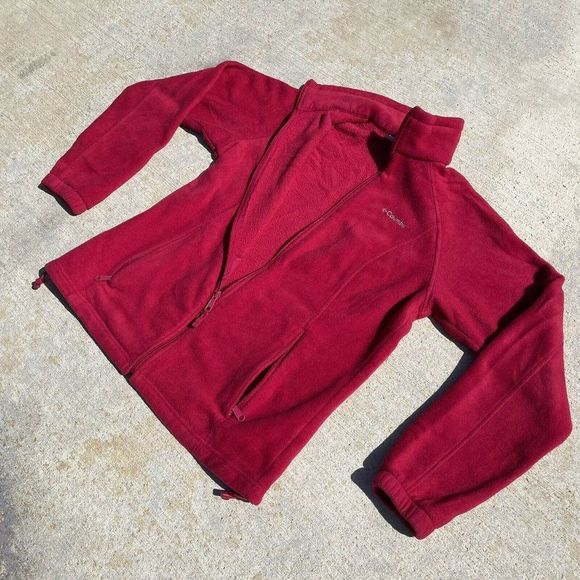 Columbia Women's Magenta Fleece Zip Up Size Large - Picture 3 of 11